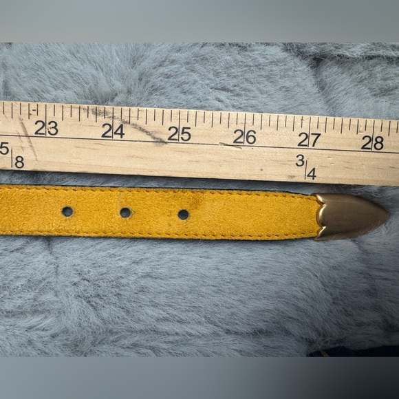 Vintage 80s Escada Studded Suede Belt Turmeric Made in Germany Margaretha Ley main image 6